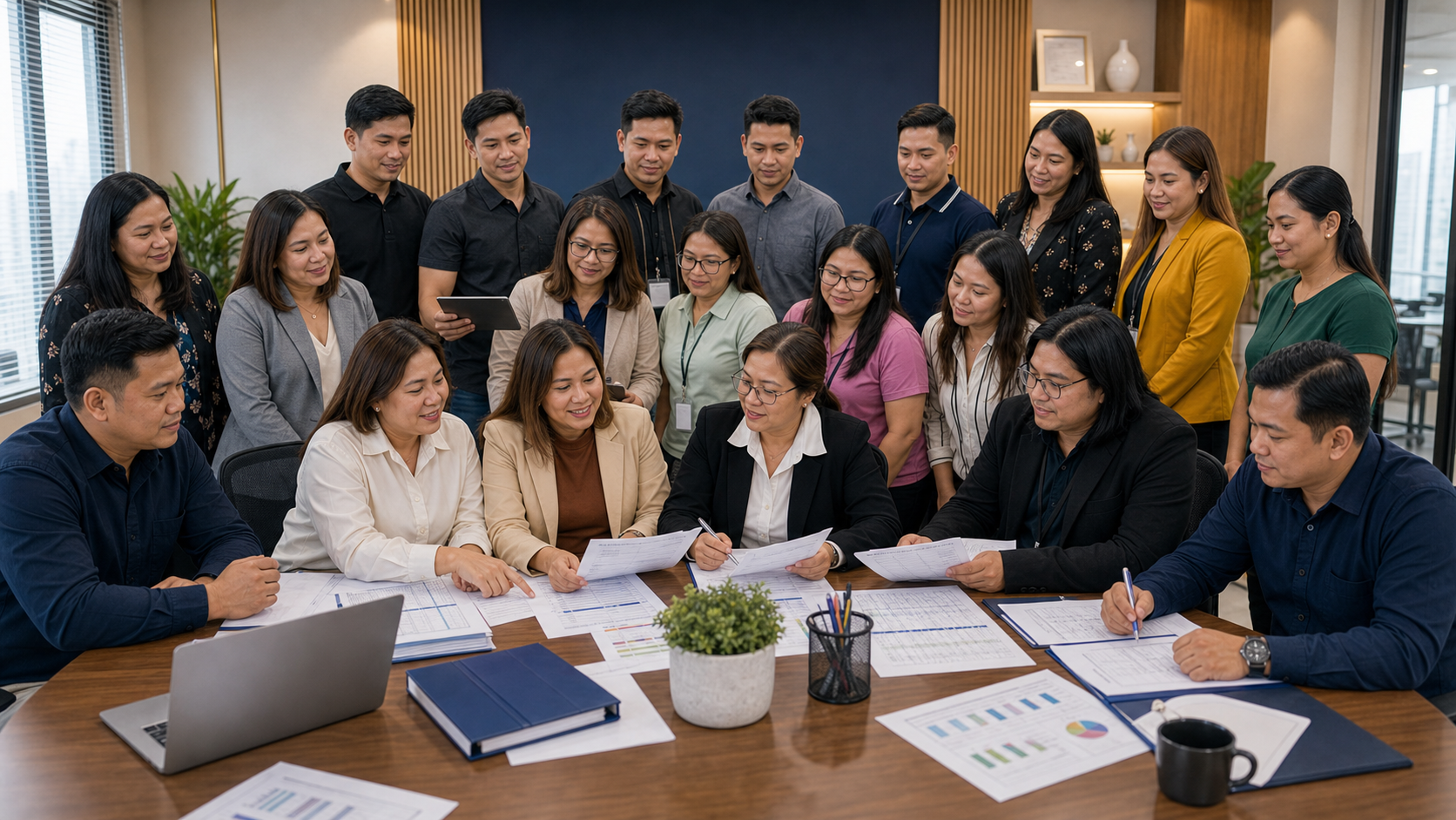 A&P Services Inc. staff reviewing attendance and timekeeping records